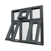 uPVC Window Anthracite Grey