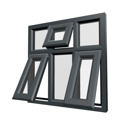 uPVC Window Anthracite Grey