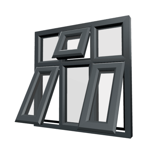 uPVC Window Anthracite Grey