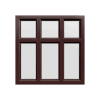 uPVC Window Rosewood Woodgrain
