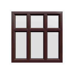 uPVC Window Rosewood Woodgrain