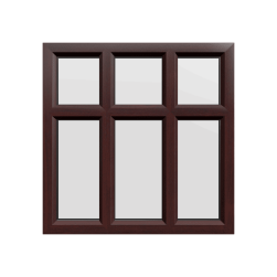 uPVC Window Rosewood Woodgrain