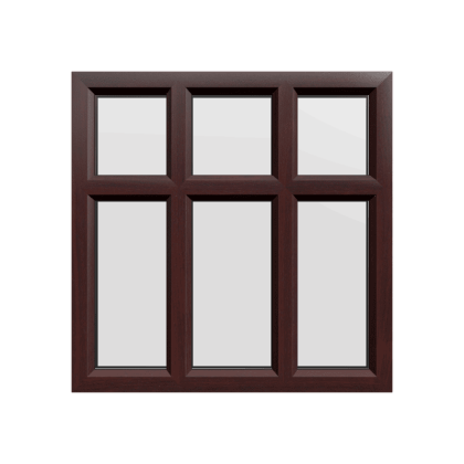 uPVC Window Rosewood Woodgrain