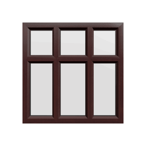 uPVC Window Rosewood Woodgrain
