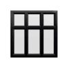 uPVC Window Black Woodgrain