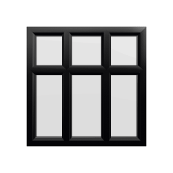 uPVC Window Black Woodgrain