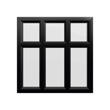 uPVC Window Black Woodgrain