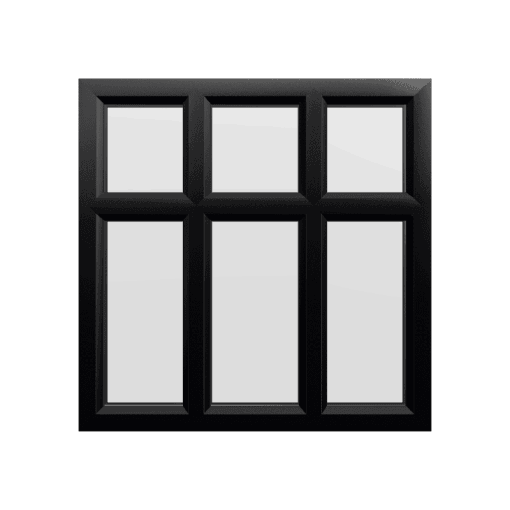 uPVC Window Black Woodgrain