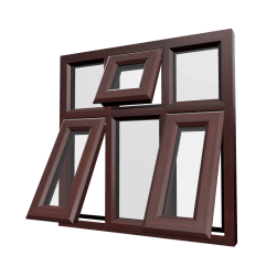 uPVC Window Rosewood Woodgrain