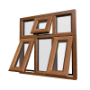 uPVC Window Golden Oak