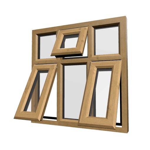 uPVC Window Irish Oak