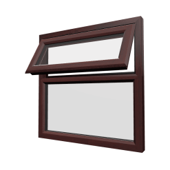 uPVC Window Rosewood Woodgrain