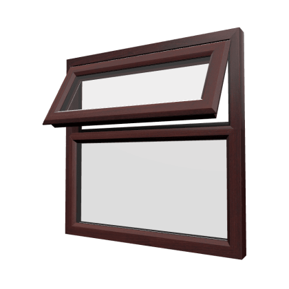 uPVC Window Rosewood Woodgrain