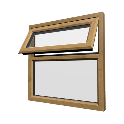 uPVC Window Irish Oak