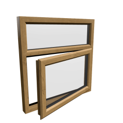 uPVC Window Irish Oak