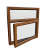 uPVC Window Golden Oak