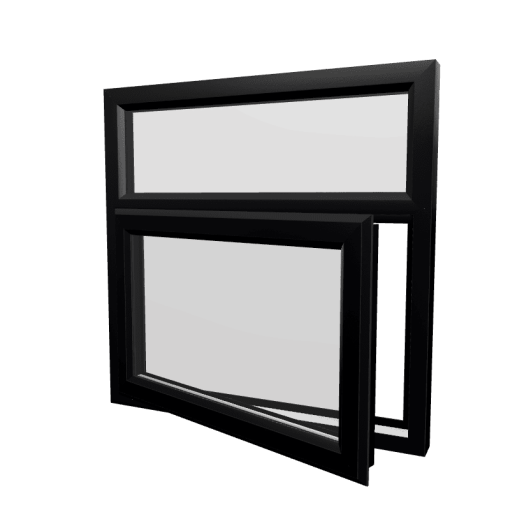 uPVC Window Black Woodgrain
