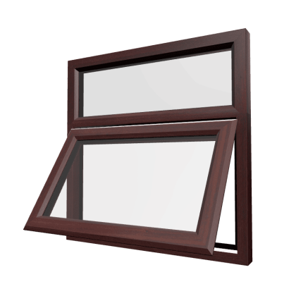 uPVC Window Rosewood Woodgrain