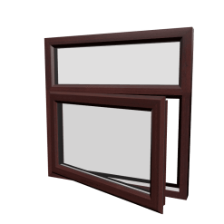 uPVC Window Rosewood Woodgrain