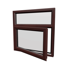 uPVC Window Rosewood Woodgrain