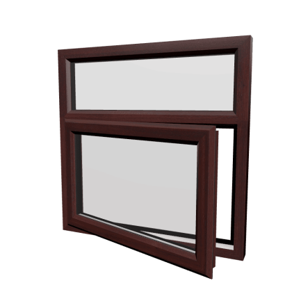 uPVC Window Rosewood Woodgrain