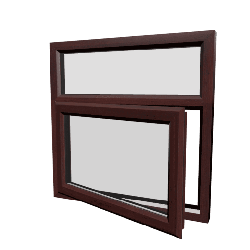 uPVC Window Rosewood Woodgrain
