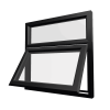 uPVC Window Black Woodgrain