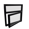 uPVC Window Black Woodgrain