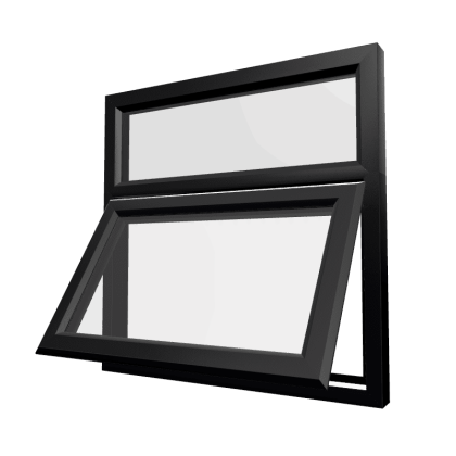 uPVC Window Black Woodgrain