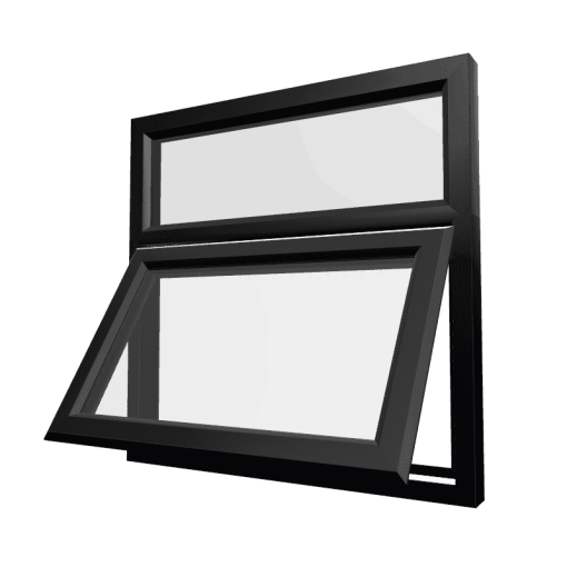 uPVC Window Black Woodgrain