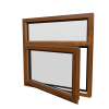 uPVC Window Golden Oak