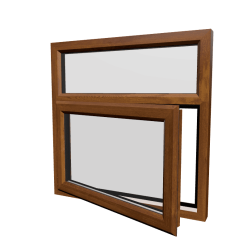 uPVC Window Golden Oak