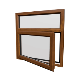 uPVC Window Golden Oak
