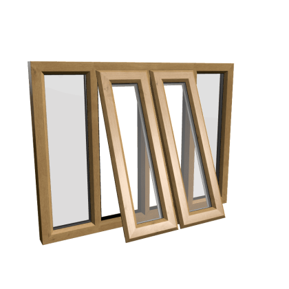 uPVC Window Irish Oak