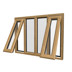 uPVC Window Irish Oak