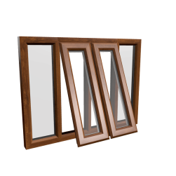 uPVC Window Golden Oak
