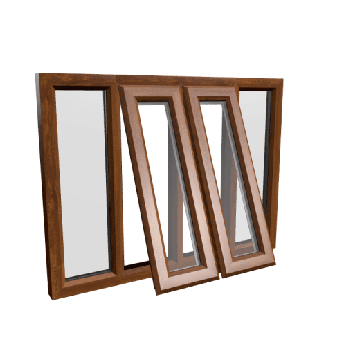 uPVC Window Golden Oak