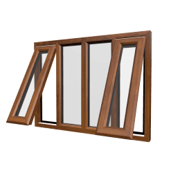 uPVC Window Golden Oak