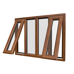 uPVC Window Golden Oak