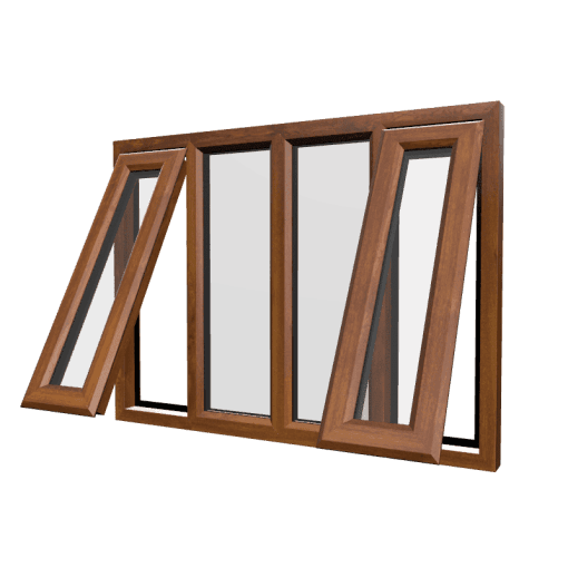 uPVC Window Golden Oak
