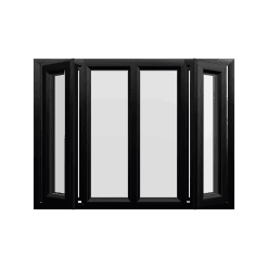 uPVC Window Black Woodgrain