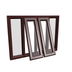 uPVC Window Rosewood Woodgrain