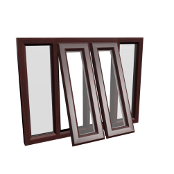 uPVC Window Rosewood Woodgrain