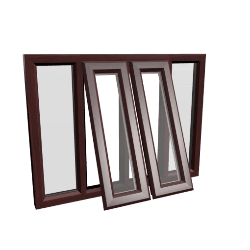 uPVC Window Rosewood Woodgrain