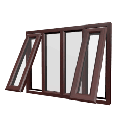 uPVC Window Rosewood Woodgrain