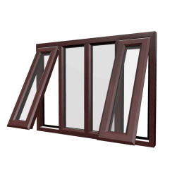 uPVC Window Rosewood Woodgrain