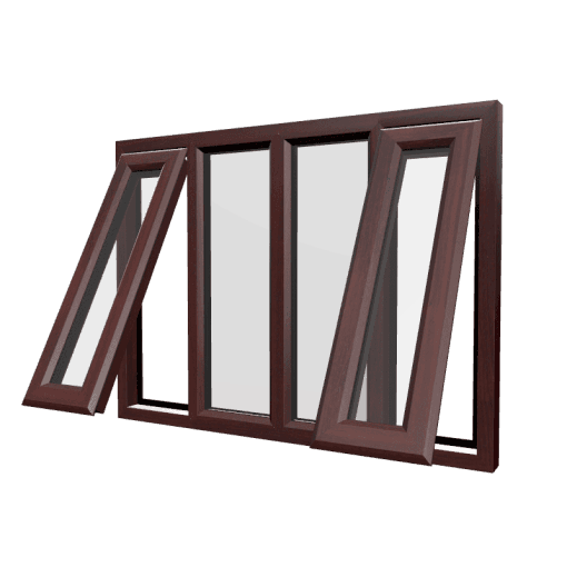 uPVC Window Rosewood Woodgrain