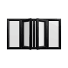 uPVC Window Black Woodgrain