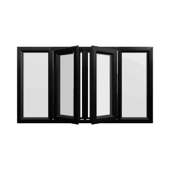 uPVC Window Black Woodgrain