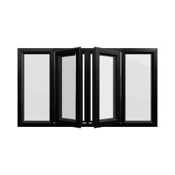 uPVC Window Black Woodgrain